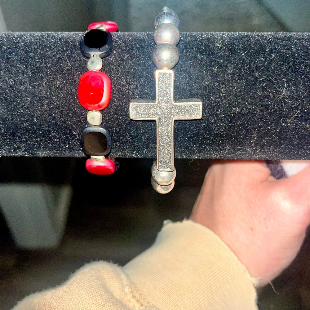 Bundle of 2 handmade stretch bracelets